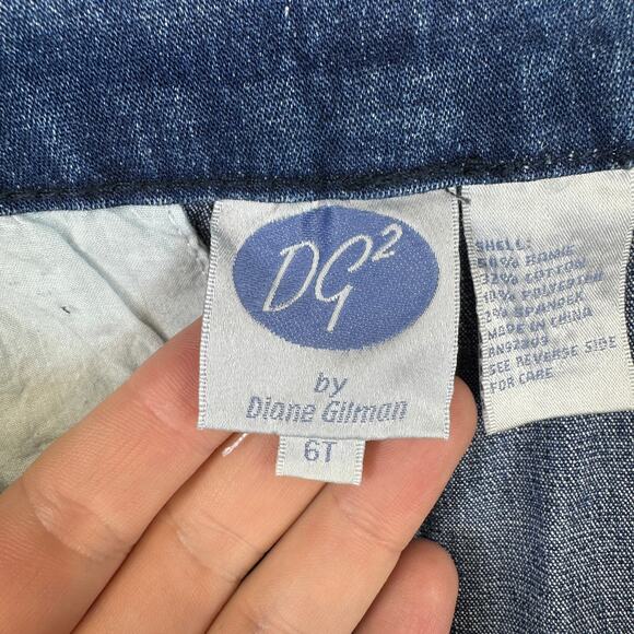 DG2 By Diane Gilman Jeans Womens Size 6T Blue Ramie Blend Stretch Denim Bootcut - Picture 8 of 13